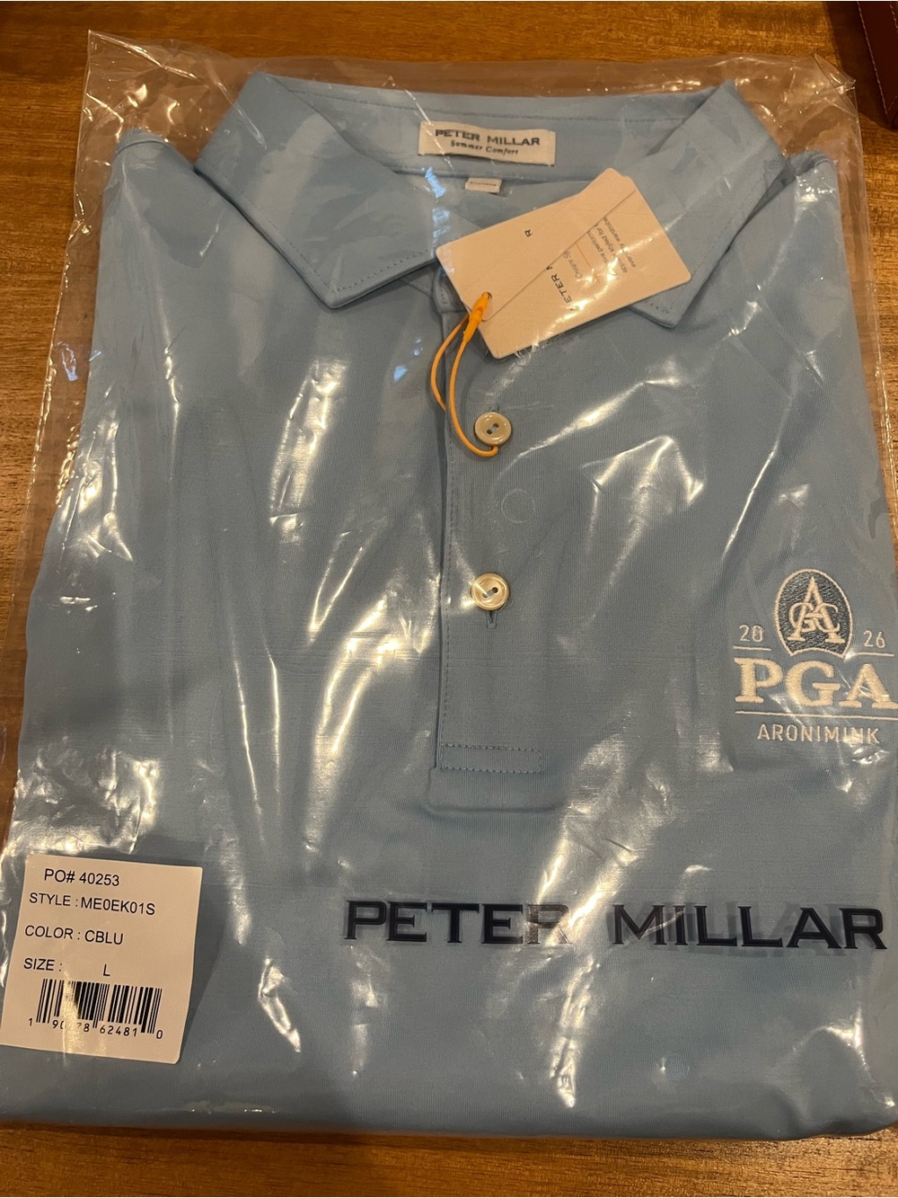 Peter Millar Light Blue 2026 PGA Championship Embroidered Polo